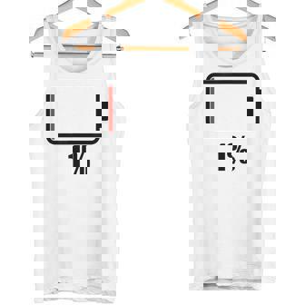 バッテリー1 1残り バッテリー切れtシャツバッテリー低 タンクトップ - Kawaiitshirt