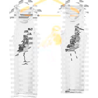 バフブレストのサンドパイパー幾何学模様のパッテンアート、かわいい鳥好き。 タンクトップ - Kawaiitshirt