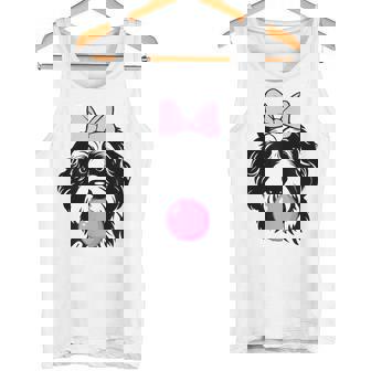 バブルガムを持つバーネドゥードル犬 タンクトップ - Kawaiitshirt