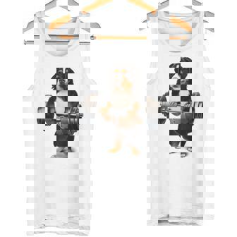 バーニーズマウンテンドッグ ウェイトリフティング フィットネスジム タンクトップ - Kawaiitshirt