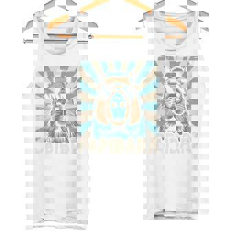 パピバラ おもしろカピバラ 最高のお父さん 父の日 カピバラ 長袖tシャツ タンクトップ - Kawaiitshirt