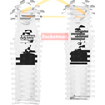 パロディ Kim Jung Un Rocketman ボックスロゴtシャツ タンクトップ - Kawaiitshirt