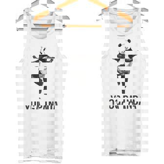 パンダ ヨガポーズ 水墨画 おもしろ 運動 和風 動物 タンクトップ - Kawaiitshirt