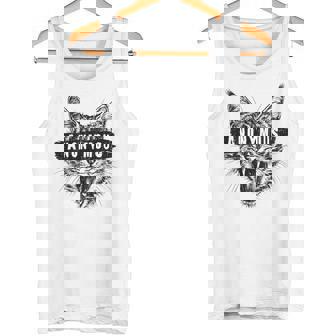 ヒップホップ Y2k Hip Hop Cat ヴィンテージ レトロ エッジの効いたバックプリント ストリートウェア 猫 タンクトップ - Kawaiitshirt