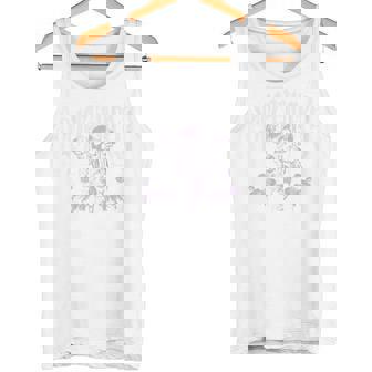 ヒップホップ アーバン ヴィンテージ エッジの効いた Y2k Hip Hop バックプリント ストリートウェア スカル タンクトップ - Kawaiitshirt