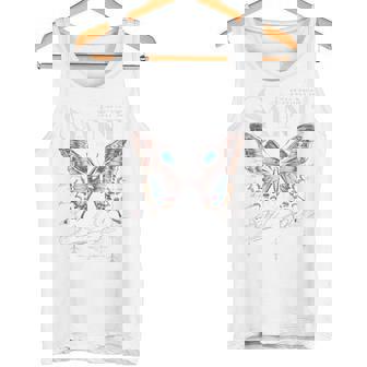 バックプリント ヒップホップ ストリートウェア レトロ Y2k Hip Hop ビンテージ モス バタフライ タンクトップ - Kawaiitshirt