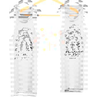 ヒ・イズ・ライゼン・フラワーズ・レインボー・ジーザス タンクトップ - Kawaiitshirt