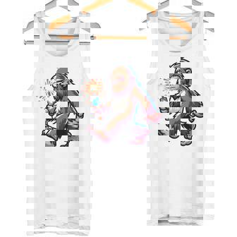 ビッグフット 7月4日 花火 愛国的なアメリカ国旗 サスカッチ タンクトップ - Kawaiitshirt