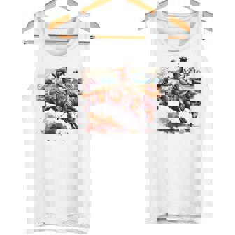 ビンテージ カウボーイ ロデオ ブロンコ ウエスタン 乗馬 カントリー メンズ タンクトップ - Kawaiitshirt