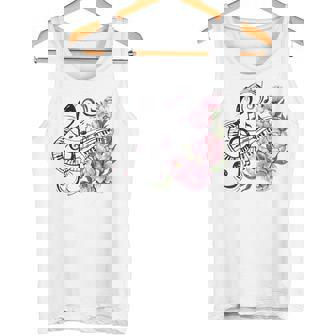ピアノの鍵盤、音符、花 タンクトップ - Kawaiitshirt