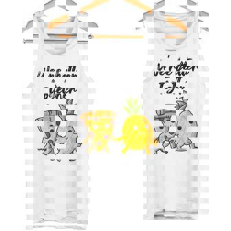 ピザハワイパイナップルピザイートピザ＆パイナップル タンクトップ - Kawaiitshirt