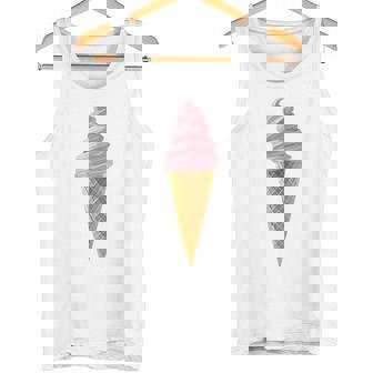 ピンク ソフトサーブ ストロベリー アイスクリーム コーン タンクトップ - Kawaiitshirt