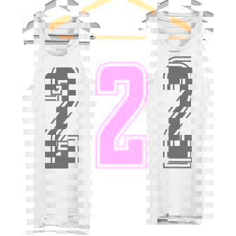 ピンク色背番号 2 チーム短大スポーツピンク色背番号付きユニフォーム タンクトップ - Kawaiitshirt