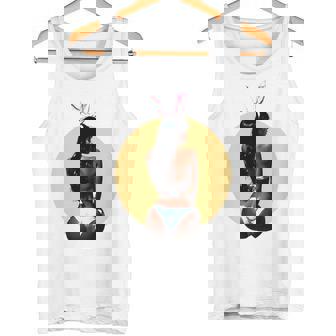 ピンナップ セクシー ブラウンスキン イースターバニー ガールズ ヴィンテージ メンズ レディース 長袖tシャツ タンクトップ - Kawaiitshirt