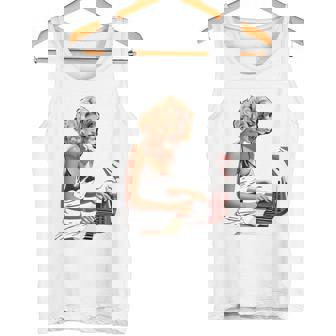 ピンナップガール ピアノ ピアニスト ヴィンテージ 長袖tシャツ タンクトップ - Kawaiitshirt