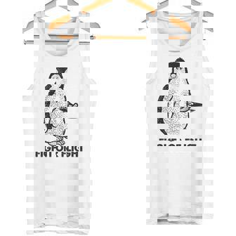 ファイト・オア・フライト・ファニー・ペンギン・パンク タンクトップ - Kawaiitshirt