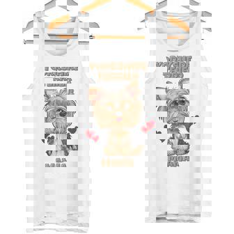 ファニーヨークシャーテリアtシャツ タンクトップ - Kawaiitshirt