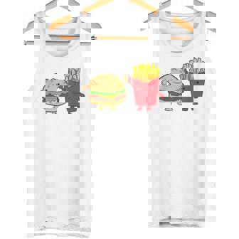 フライドポテト ハンバーガー チーズバーガー 友達 ファストフード フライドポテト タンクトップ - Kawaiitshirt