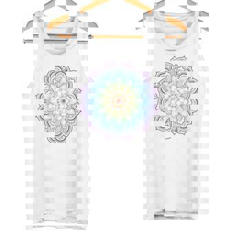 フラワー オブ ライフ フラワー ライト ワーカー スピリチュアル タンクトップ - Kawaiitshirt