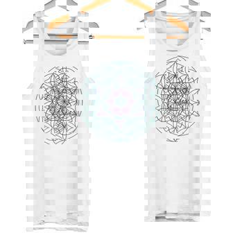 フラワーオブライフ メタトロンキューブ1シンボルtシャツ タンクトップ - Kawaiitshirt