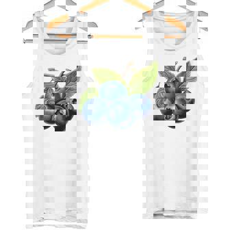 ブルーベリー愛好家のためのブルーベリーデザイン タンクトップ - Kawaiitshirt