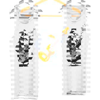 ベースギターを弾くペンギン ペンギン タンクトップ - Kawaiitshirt
