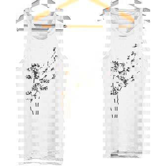ボストンテリア フラワー フライ タンポポ 面白い 犬好き 犬 お父さん タンクトップ - Kawaiitshirt