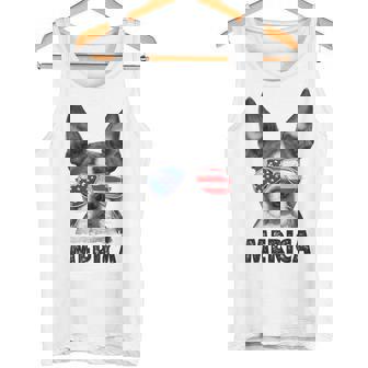 ボストン・テリア 7月4日 メリカ メンズ レディース アメリカ国旗 タンクトップ - Kawaiitshirt