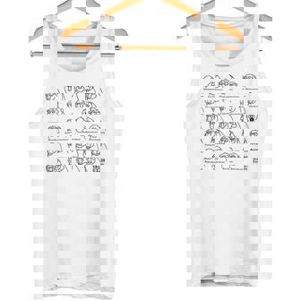 マカク24種 （黒字） タンクトップ - Kawaiitshirt