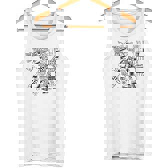 マヤの守護神テスカトリポカの戦士アステカインディアンメキシコ タンクトップ - Kawaiitshirt