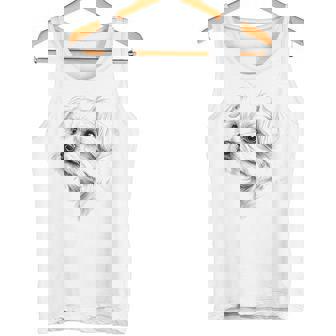 マルチーズ 犬 グラフィック ペット アートワーク マルチーズ タンクトップ - Kawaiitshirt
