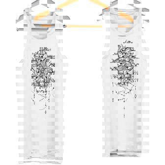 マンダラフラワー神聖幾何学フラクタルアート良い雰囲気 タンクトップ - Kawaiitshirt