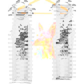 ミニチュア ピンシャー 犬 ペット カラフル ミニチュア ピンシャー タンクトップ - Kawaiitshirt