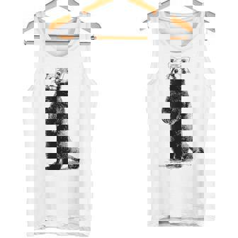 ミニマリストデザインのレッサーパンダ タンクトップ - Kawaiitshirt