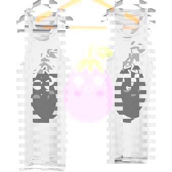 ユーモアフードナスのシンプルなナス 長袖tシャツ タンクトップ - Kawaiitshirt