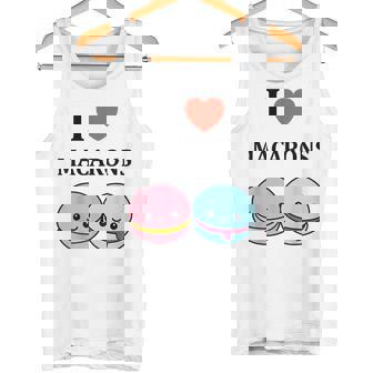 ユーモアマカロン フランスのデザートペストリー マカロンが大好き タンクトップ - Kawaiitshirt