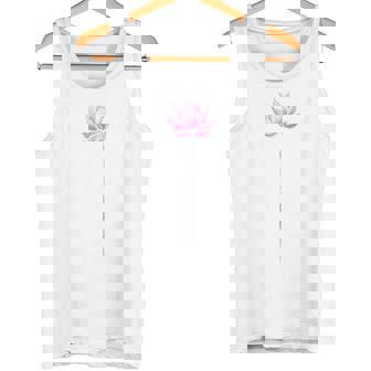 ヨガ エレガント 蓮の花 和書風 デザイン タンクトップ - Kawaiitshirt