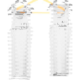 ヨットのハートビートグラフィック タンクトップ - Kawaiitshirt