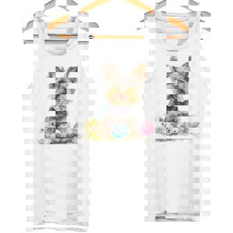 ヨーキー ヨークシャーテリア 犬種 ハッピーイースター メンズ レディース タンクトップ - Kawaiitshirt