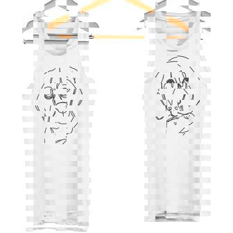 ラインアートお父さんママ犬-ビーグル タンクトップ - Kawaiitshirt