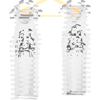 ラインアートダッドママラビット-ホーランドロップ タンクトップ - Kawaiitshirt