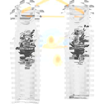 ラーメン 海 波 寝ぼける たまご タンクトップ - Kawaiitshirt