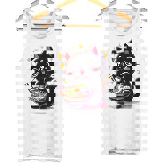 ラーメン猫かわいいアニメ猫ラーメン愛好家甘い タンクトップ - Kawaiitshirt