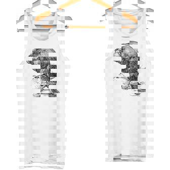 リアルなビーバースケッチ タンクトップ - Kawaiitshirt