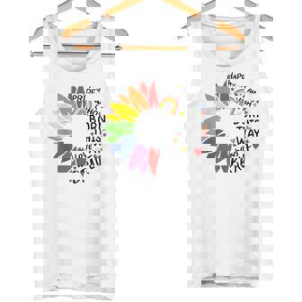 レインボー ヒマワリ ハッピー プライド タンクトップ - Kawaiitshirt