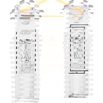 レオナルド・ダ・ヴィンチの「ヴィトルヴィア人」 オリジナル タンクトップ - Kawaiitshirt