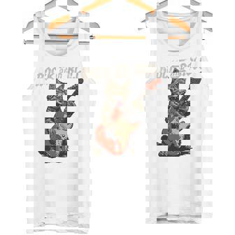 ロックンロール ギター 猫 ビンテージ Rock ギタリスト 猫 長袖tシャツ タンクトップ - Kawaiitshirt