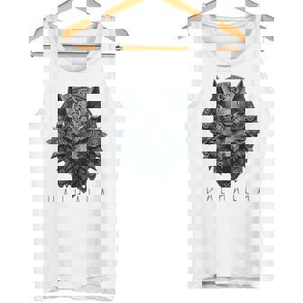 ヴァルハラ ウルフマスク オーディン ルーン文字 北欧コンパス バイキング メンズ レディース 長袖tシャツ タンクトップ - Kawaiitshirt