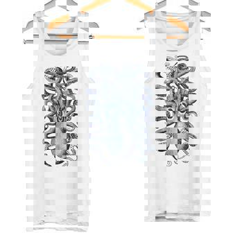 ヴィンテージ ブルー タコ タンクトップ - Kawaiitshirt