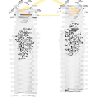 ヴィンテージエンジンブロック – メンズカー&メカニックガレージグラフィック タンクトップ - Kawaiitshirt